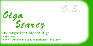 olga starcz business card